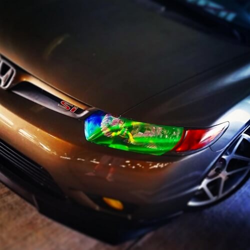 Civic Si with Chameleon Tinted Headlights